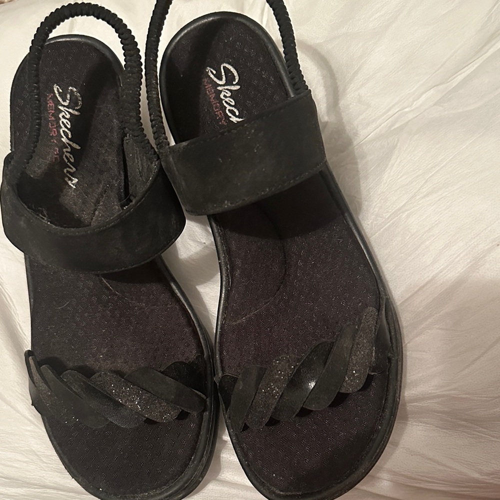 Skechers Women's Elegant Black Sandals